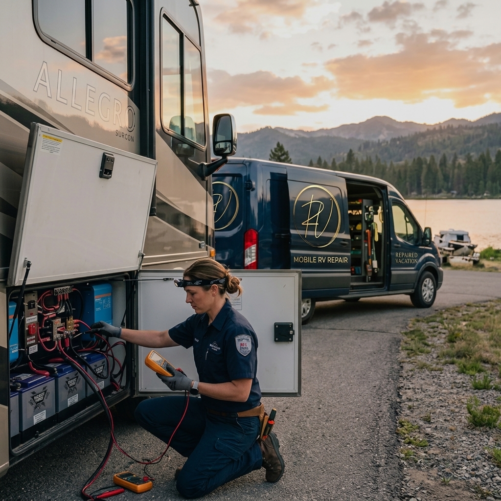 Mobile RV Repair Technician at Work in Western NY